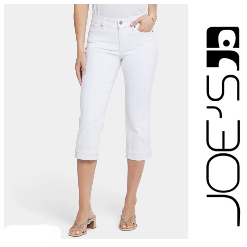 JOE'S THE CAPRI SKINNY in OPTIC WHITE COLOR DENIM JEANS